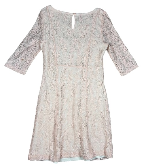 Anthropologie Maeve Small Blush Pink Boho Embroidered Lace Dress - Picture 6 of 13